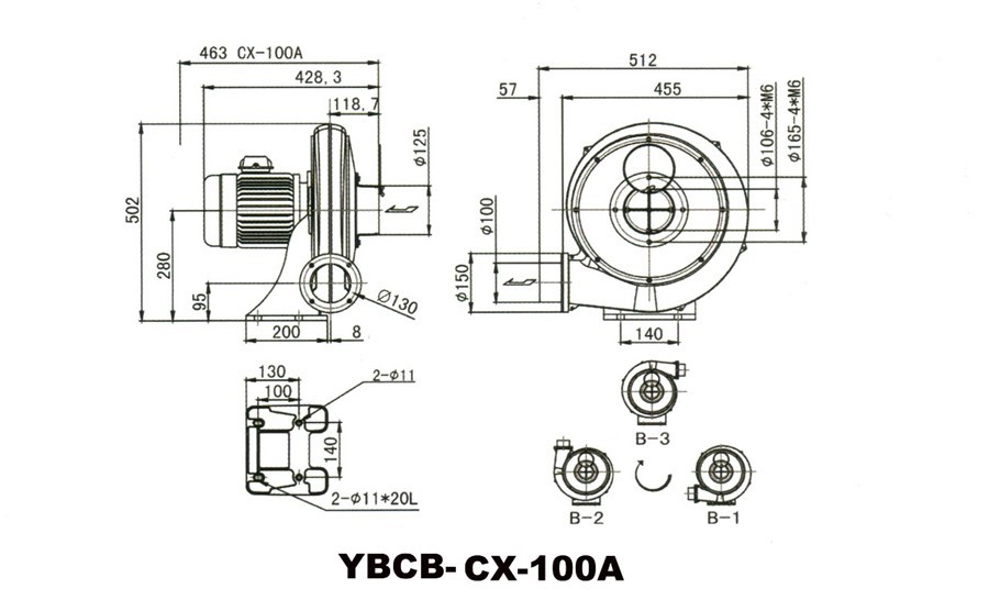 YBCB-CX-100A 2hp